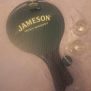 Jameson Irish Whiskey - Paddle Ball Set w/ Matching Mason Jar Shot Glasses